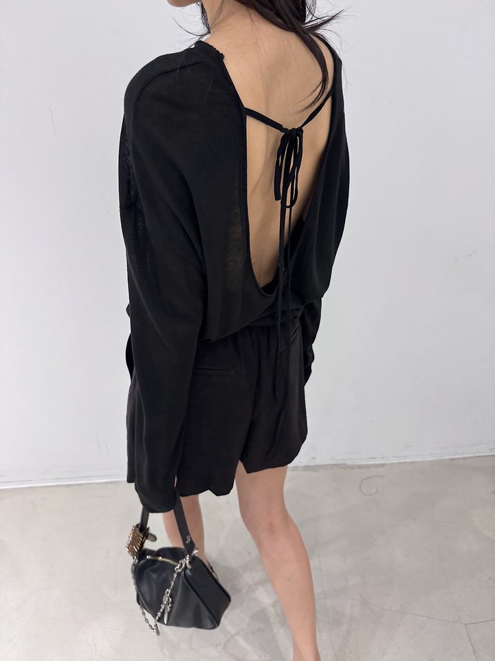 Neroli36 - Korean Women Fashion - #momslook - M Back Point Knit Top - 12