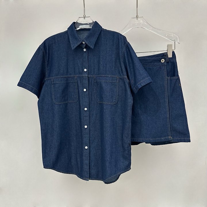 Neroli36 - Korean Women Fashion - #womensfashion - High Denim Shirt - 4