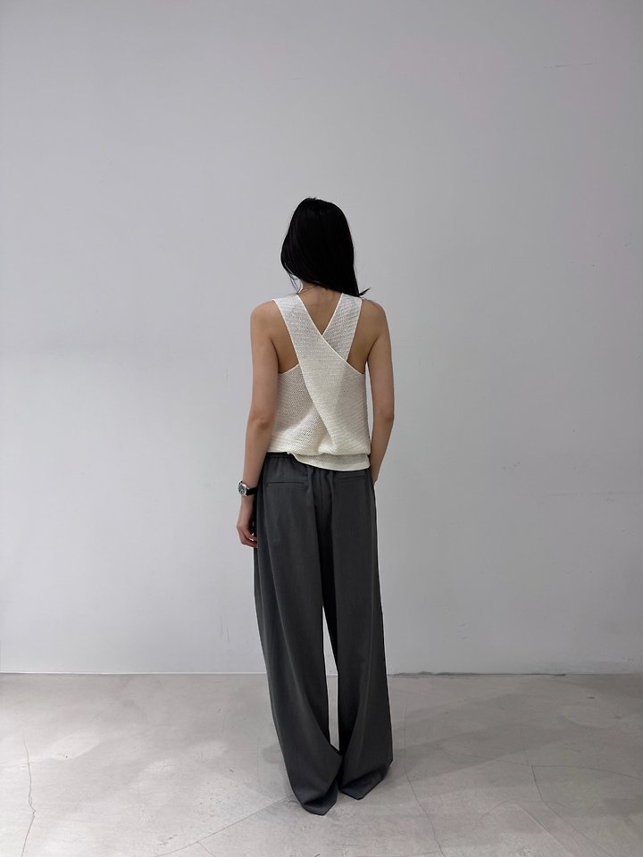 Neroli36 - Korean Women Fashion - #momslook - Paper Knit Sleeveless Top - 12