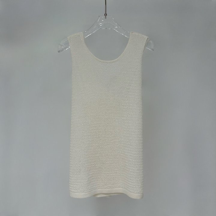 Neroli36 - Korean Women Fashion - #momslook - Paper Knit Sleeveless Top - 2