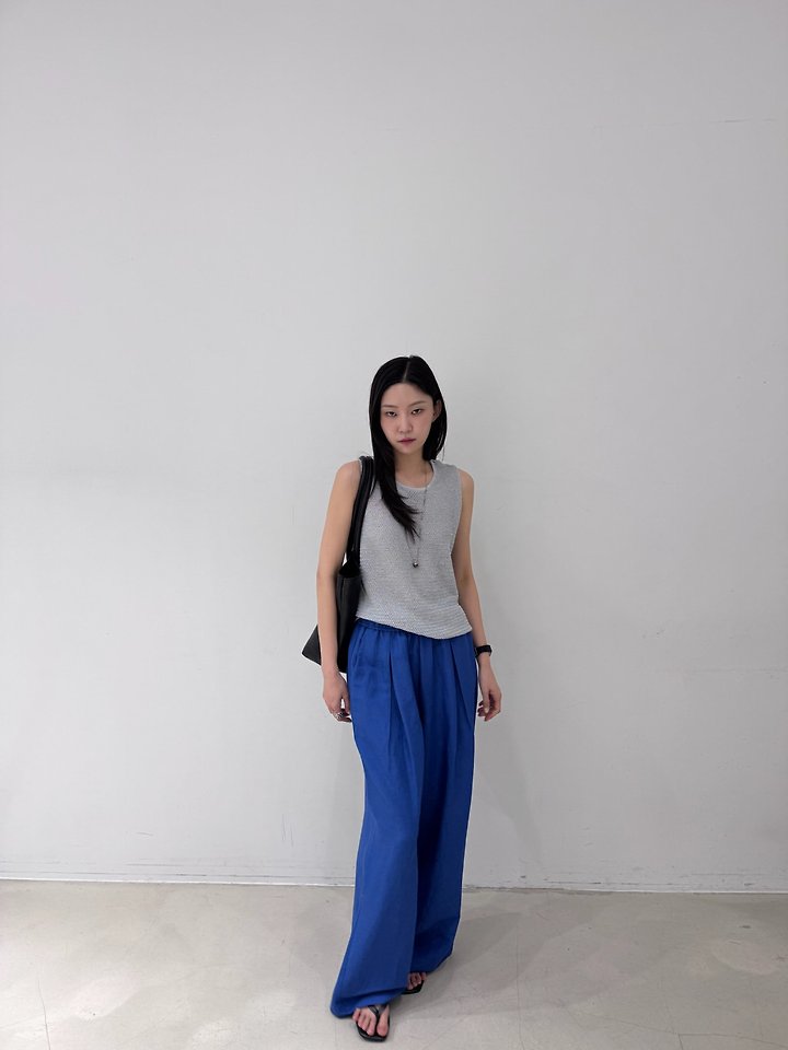 Neroli36 - Korean Women Fashion - #momslook - Paper Knit Sleeveless Top - 8