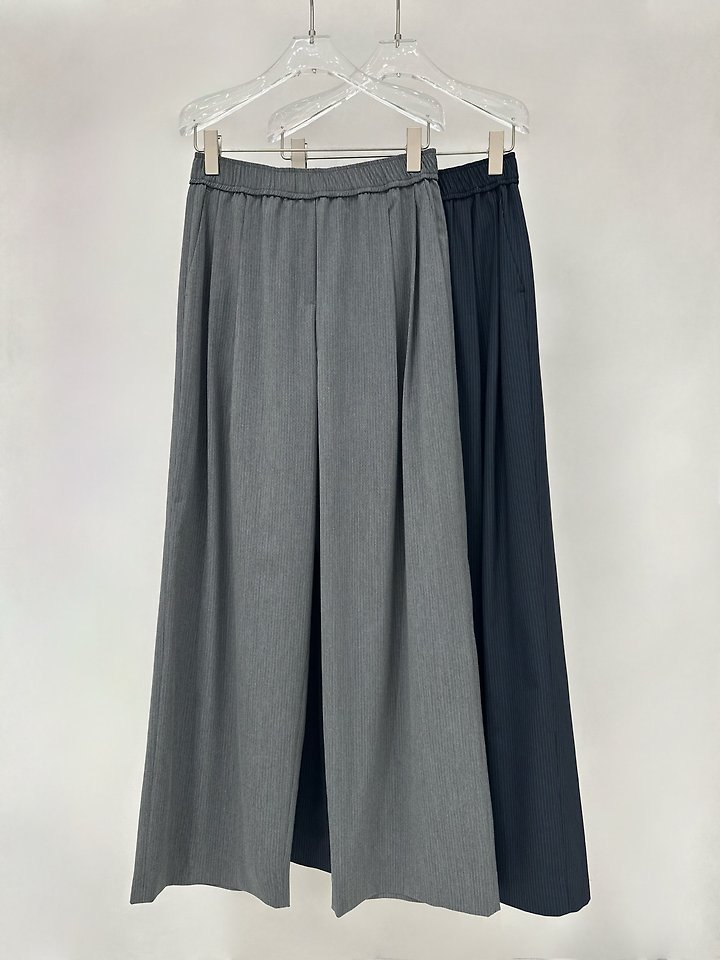 Neroli36 - Korean Women Fashion - #momslook - Stripe Pleated Pants