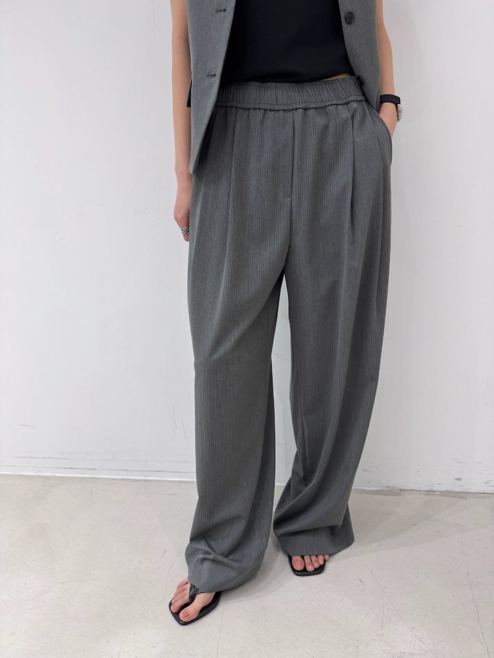 Neroli36 - Korean Women Fashion - #momslook - Stripe Pleated Pants - 11