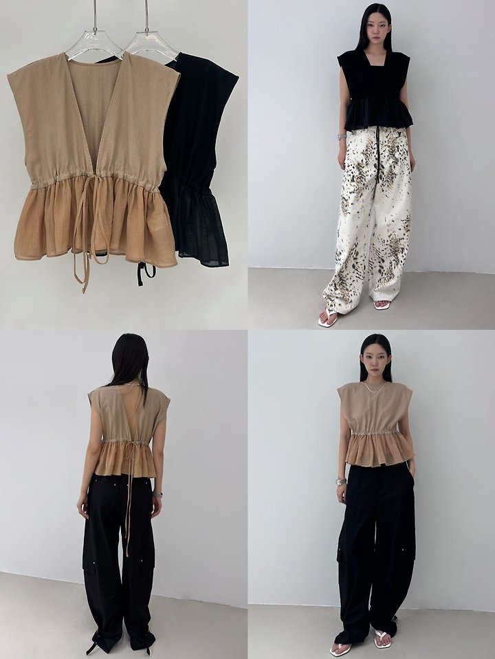 Neroli36 - Korean Women Fashion - #womensfashion - Nut Linen Blouse - 4
