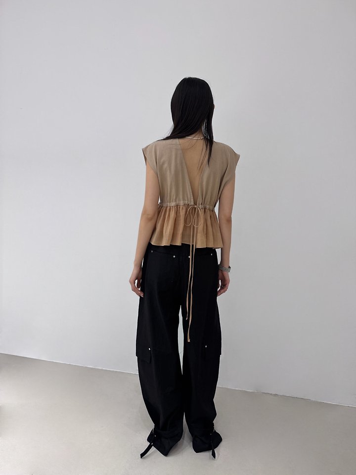 Neroli36 - Korean Women Fashion - #momslook - Nut Linen Blouse - 6