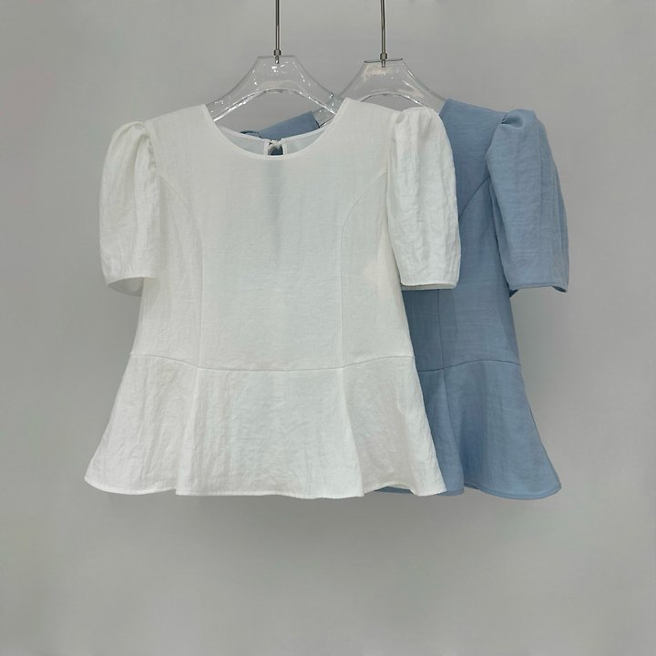Neroli36 - Korean Women Fashion - #momslook - Soft Puff Blouse