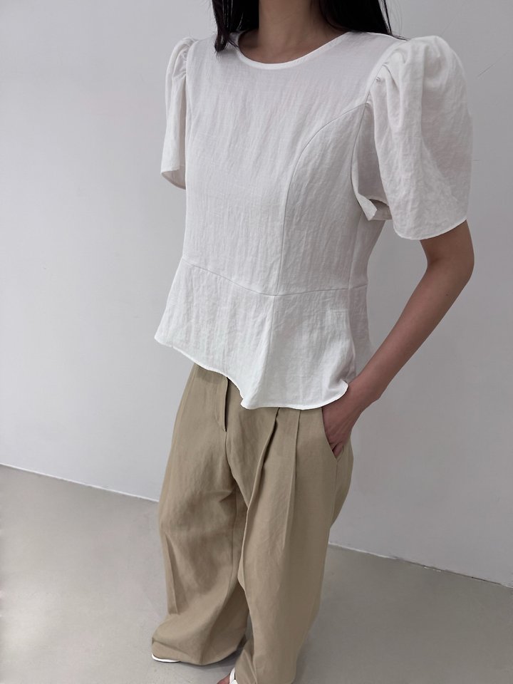 Neroli36 - Korean Women Fashion - #momslook - Soft Puff Blouse - 10