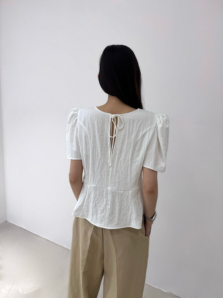 Neroli36 - Korean Women Fashion - #momslook - Soft Puff Blouse - 11