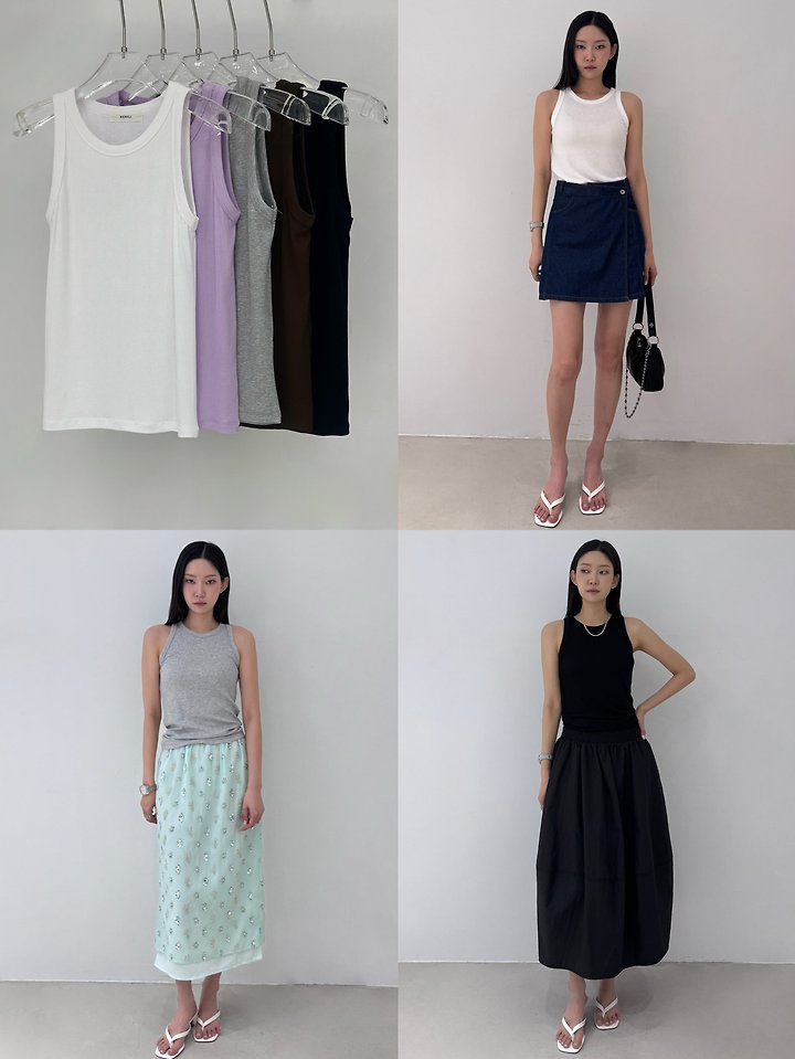 Neroli36 - Korean Women Fashion - #womensfashion - Halter Sleeveless Top - 4