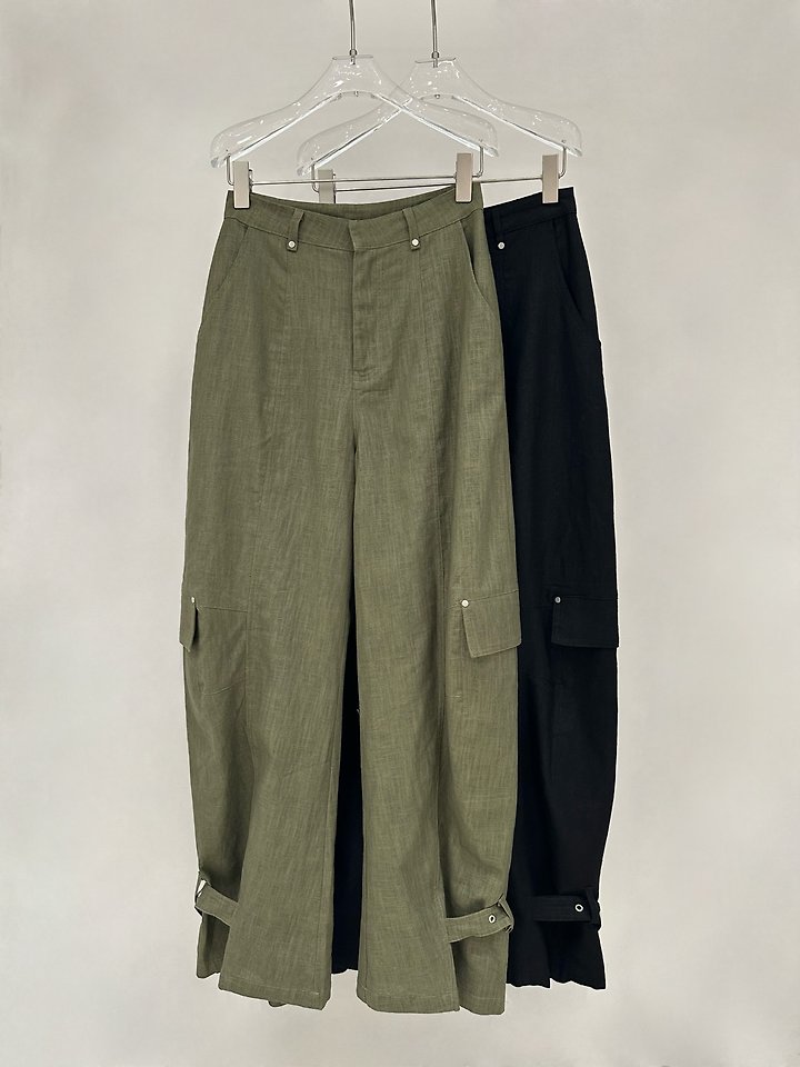 Neroli36 - Korean Women Fashion - #momslook - Linen Cargo Pants