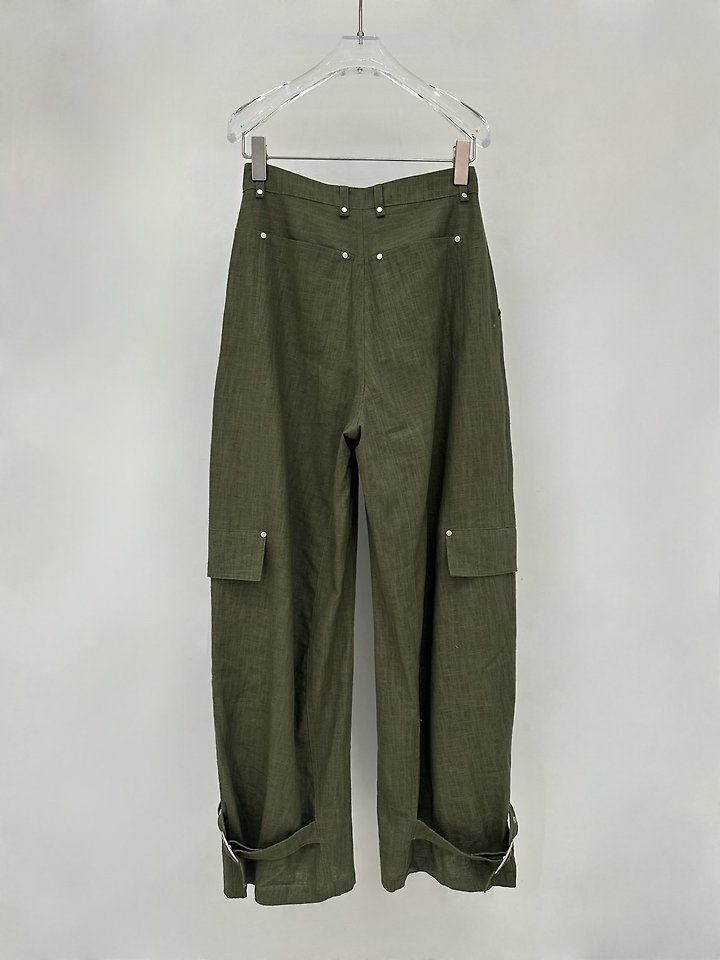 Neroli36 - Korean Women Fashion - #momslook - Linen Cargo Pants - 3