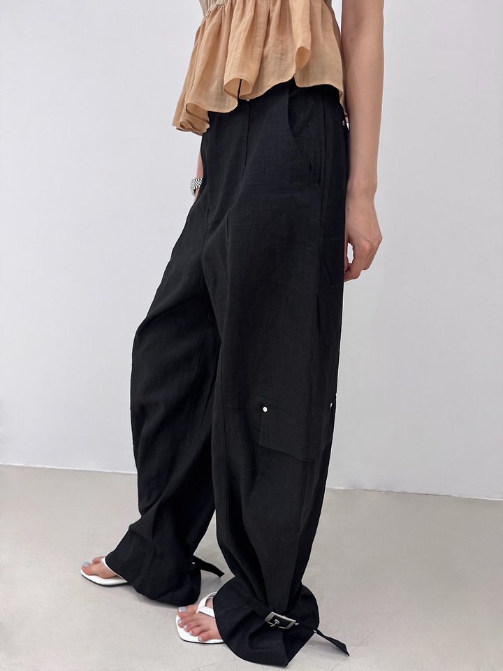 Neroli36 - Korean Women Fashion - #momslook - Linen Cargo Pants - 5