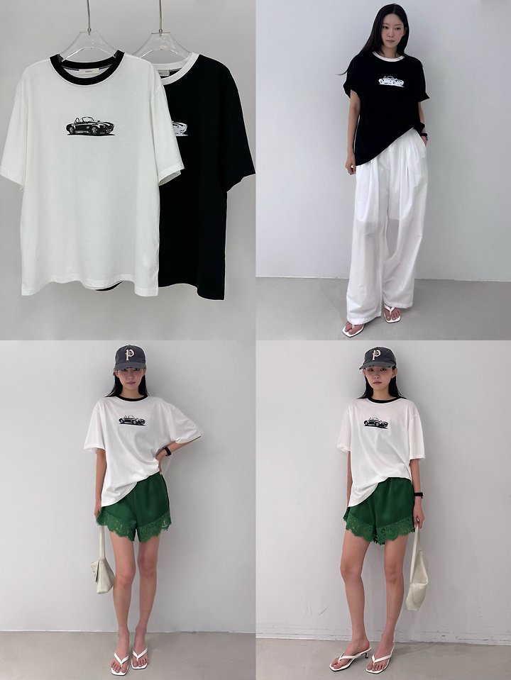 Neroli36 - Korean Women Fashion - #womensfashion - Contrast Box Tee - 4