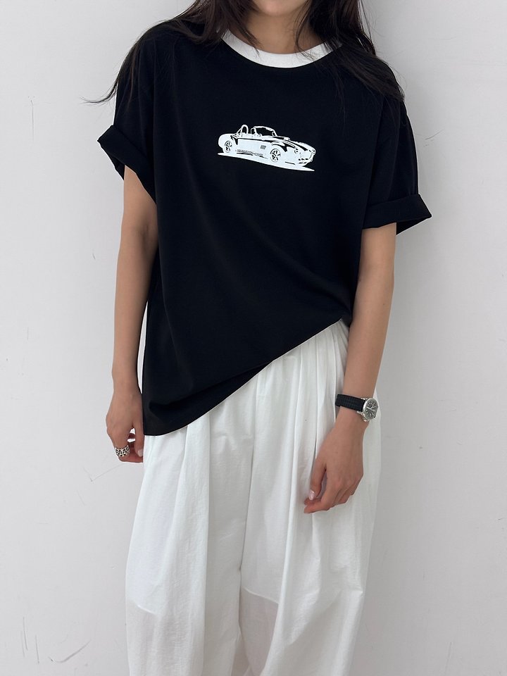 Neroli36 - Korean Women Fashion - #momslook - Contrast Box Tee - 6