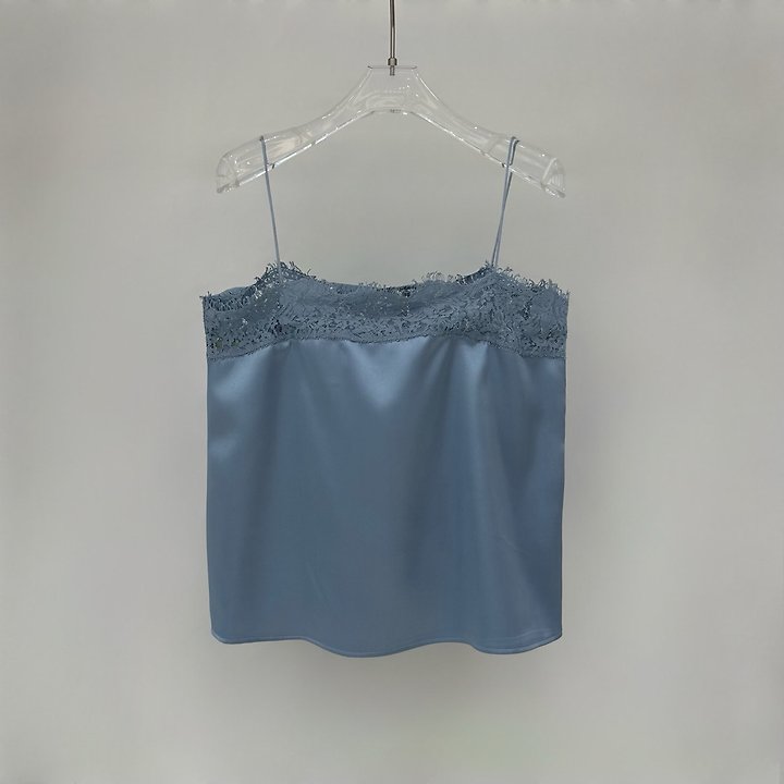 Neroli36 - Korean Women Fashion - #momslook - Lace Satin Camisole - 2
