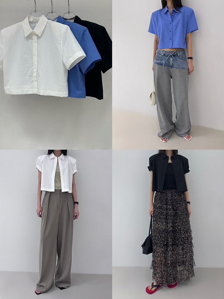 Neroli36 - Korean Women Fashion - #vintagekidsstyle - Lien Crop Shirt - 4