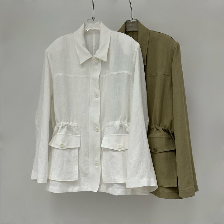 Neroli36 - Korean Women Fashion - #pursuepretty - H Linen Field Jacket - 2