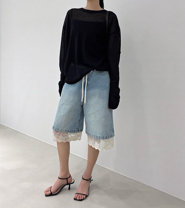 Neroli36 - Korean Women Fashion - #restrostyle - M Sheer Knit Top - 11