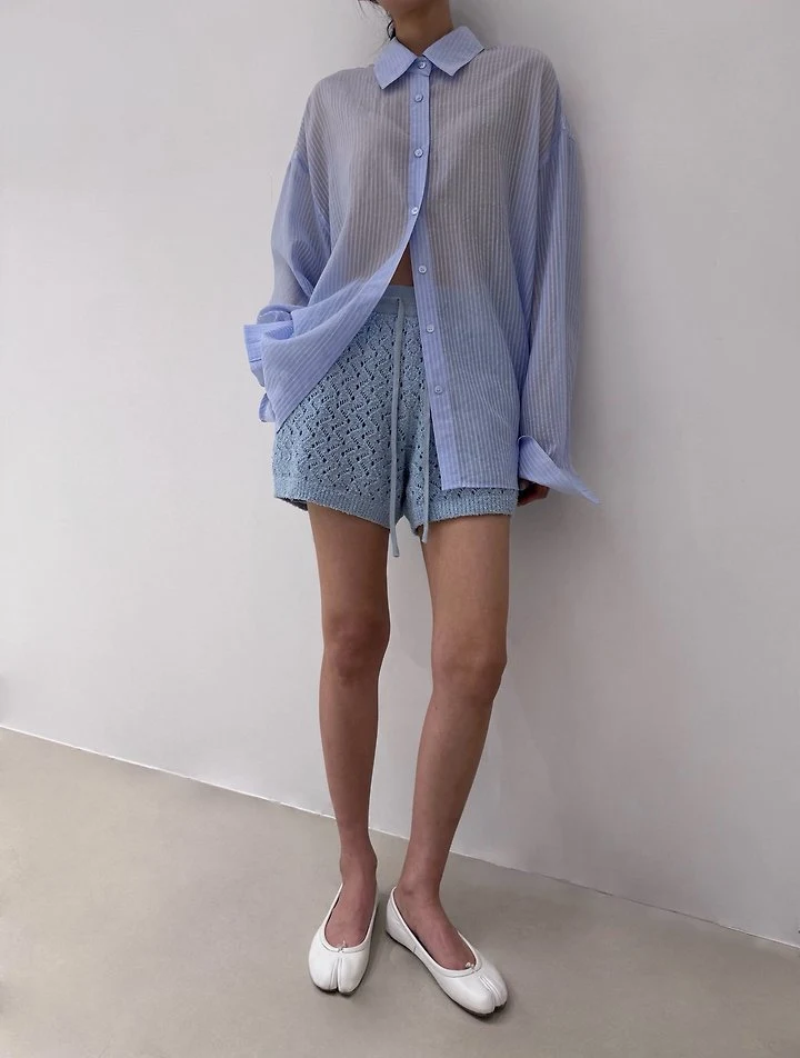 Neroli36 - Korean Women Fashion - #restrostyle - M Knit Shorts - 10