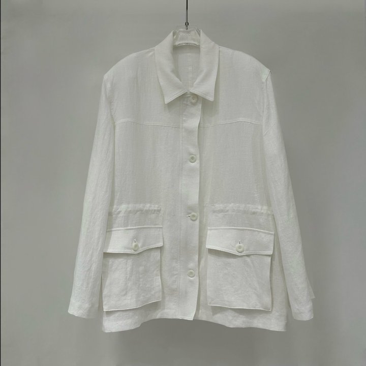 Neroli36 - Korean Women Fashion - #restrostyle - H Linen Field Jacket - 3