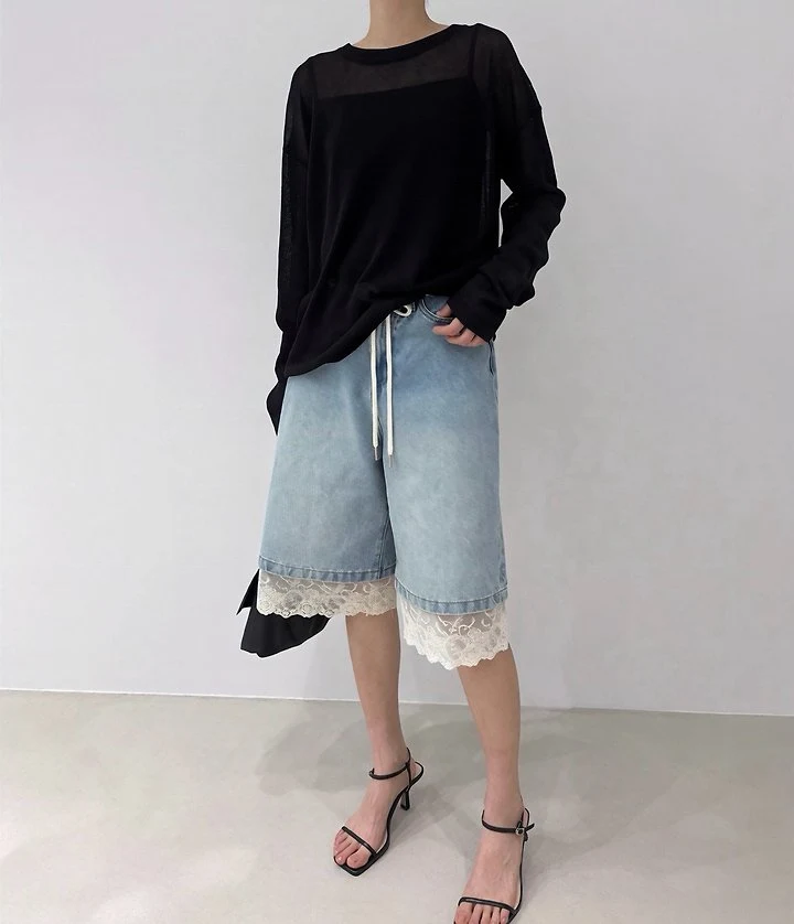 Neroli36 - Korean Women Fashion - #romanticstyle - M Sheer Knit Top - 12