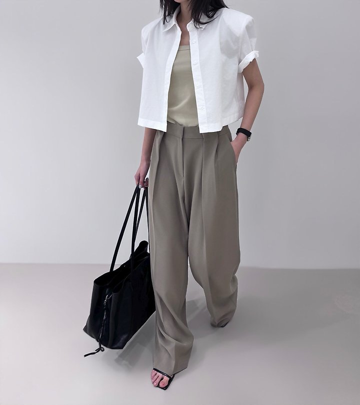 Neroli36 - Korean Women Fashion - #romanticstyle - Lien Crop Shirt - 6