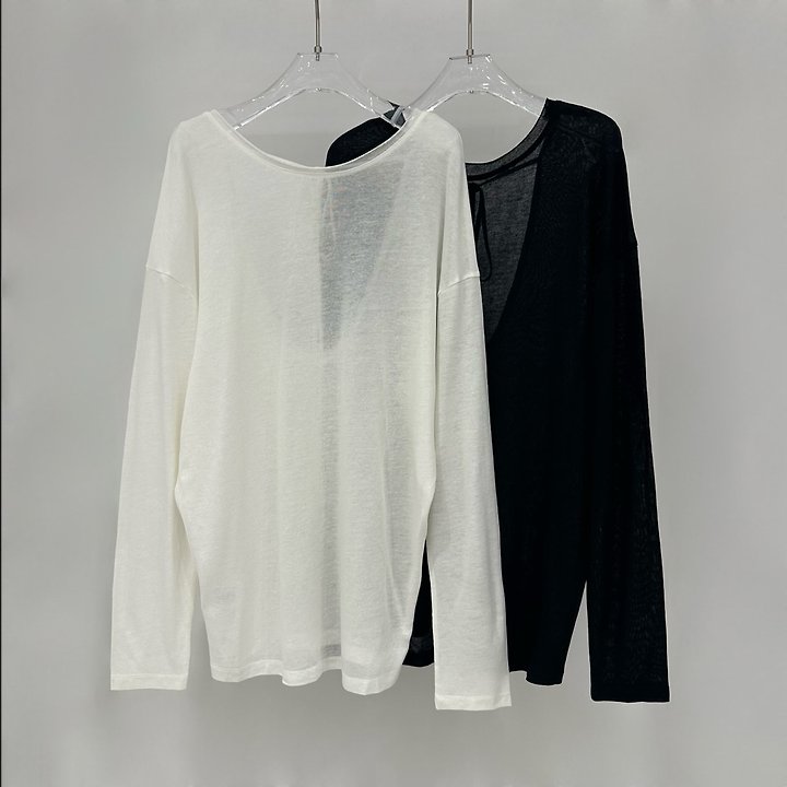 Neroli36 - Korean Women Fashion - #shopsmall - M Back Point Knit Top