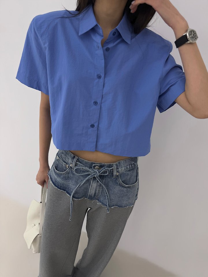 Neroli36 - Korean Women Fashion - #thatsdarling - Lien Crop Shirt - 8
