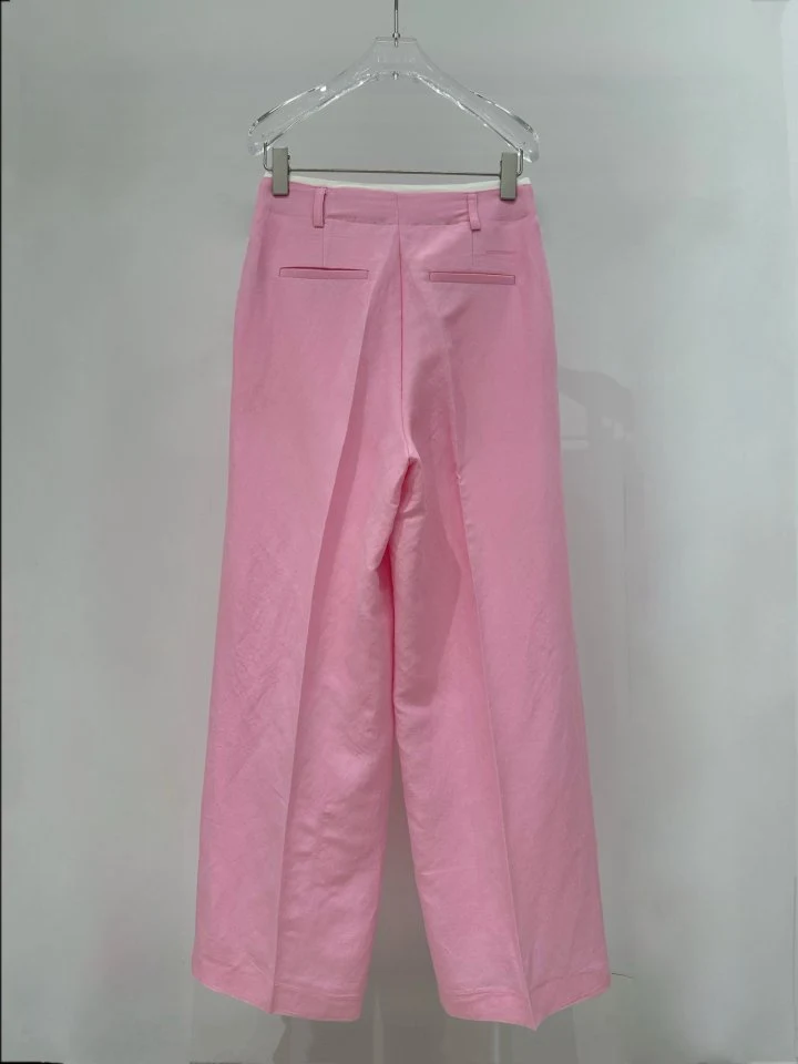 Neroli36 - Korean Women Fashion - #thelittlethings - High Linen Contrast Pants - 3
