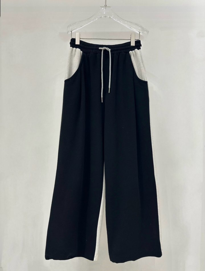 Neroli36 - Korean Women Fashion - #thelittlethings - M Contrast Sweat Pants - 2