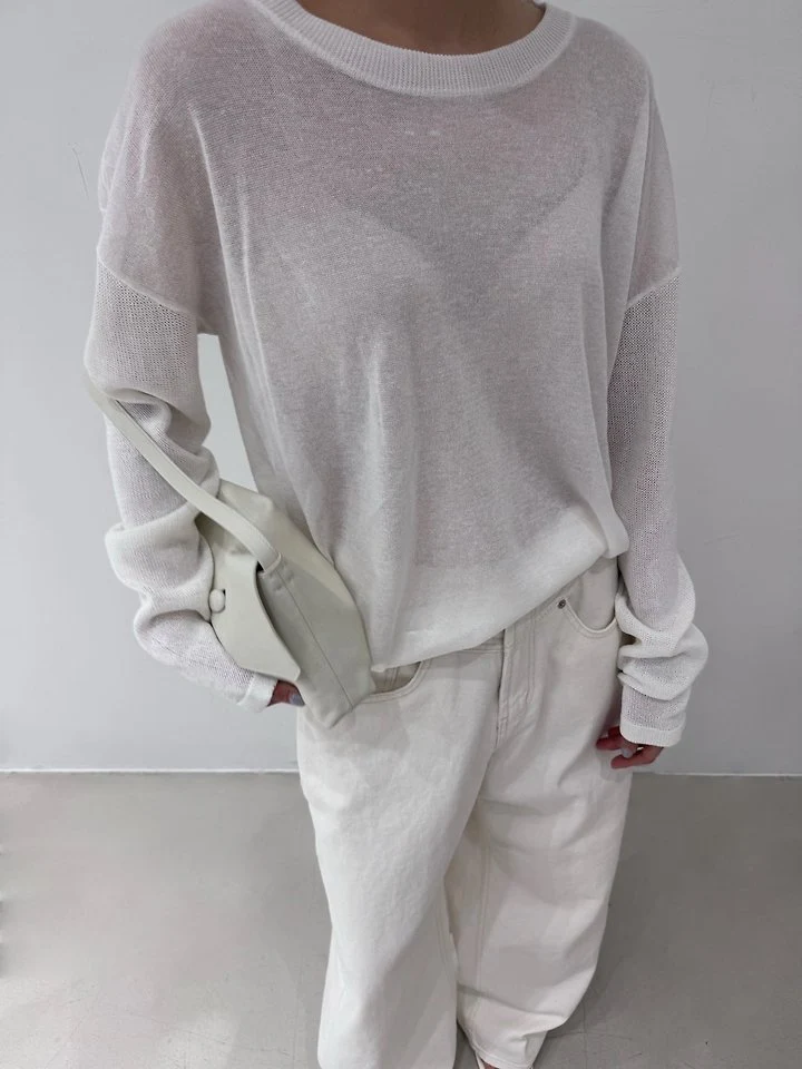 Neroli36 - Korean Women Fashion - #vintageinspired - M Sheer Knit Top - 8