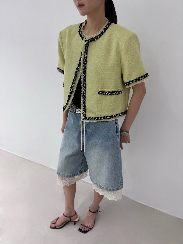 Neroli36 - Korean Women Fashion - #vintagekidsstyle - M Lace Denim Shorts - 12