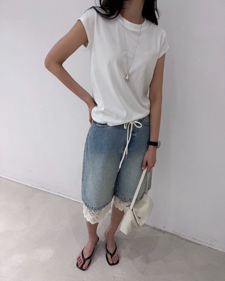 Neroli36 - Korean Women Fashion - #womensfashion - Mel Short Sleeve Tee - 12