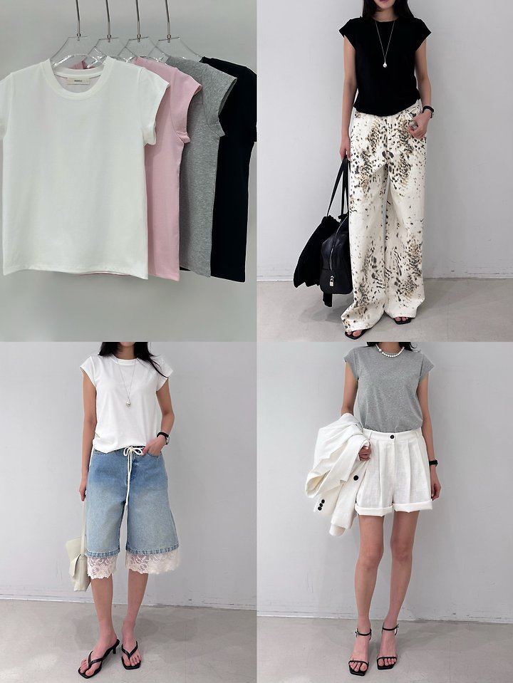 Neroli36 - Korean Women Fashion - #momslook - Mel Short Sleeve Tee - 4