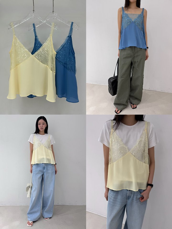 Neroli36 - Korean Women Fashion - #momslook - Pleated Tank Blouse - 4