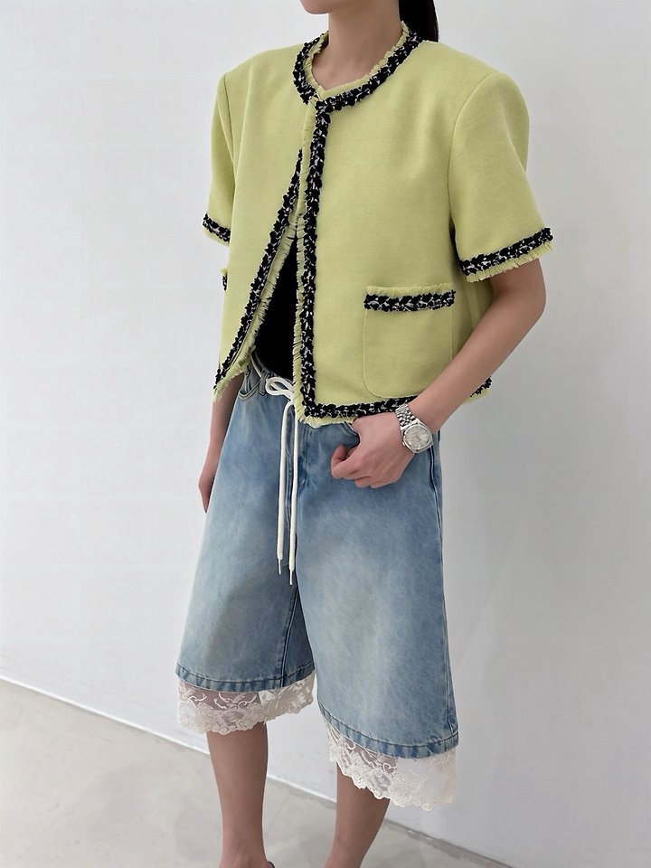 Neroli36 - Korean Women Fashion - #womensfashion - 26 Fringe Tweed Jacket - 7