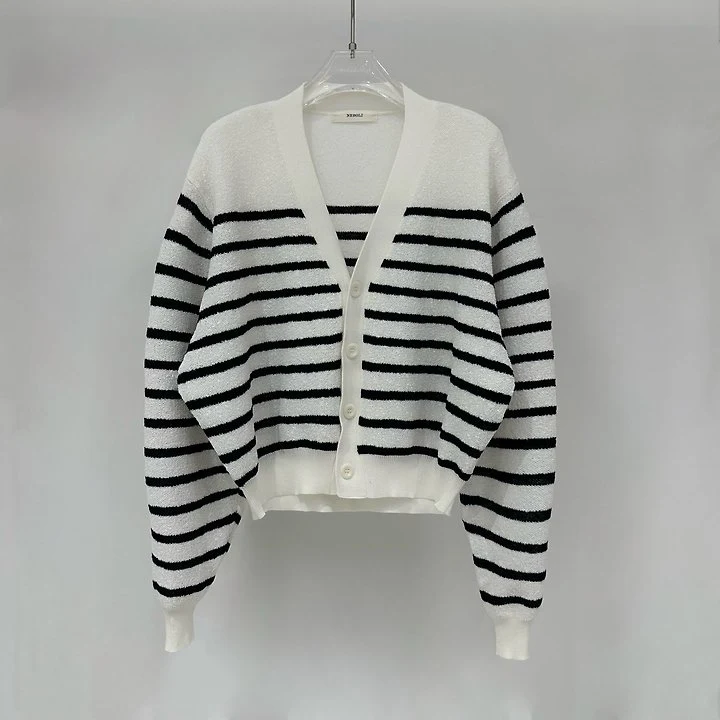 Neroli36 - Korean Women Fashion - #womensfashion - M Viscose Stripe Cardigan - 2