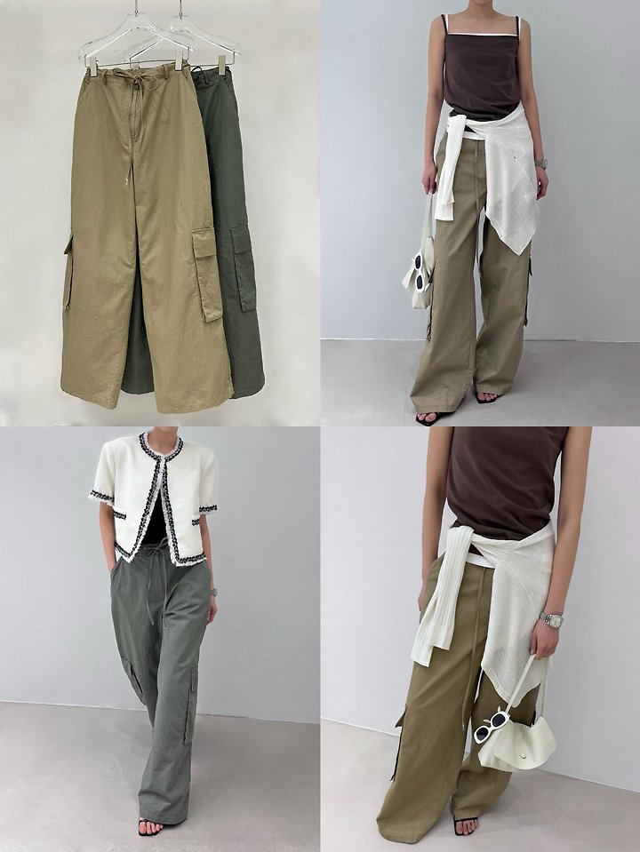 Neroli36 - Korean Women Fashion - #momslook - H Bring Cargo Pants - 4