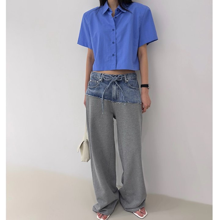 Neroli36 - Korean Women Fashion - #womensfashion - Lien Crop Shirt - 11