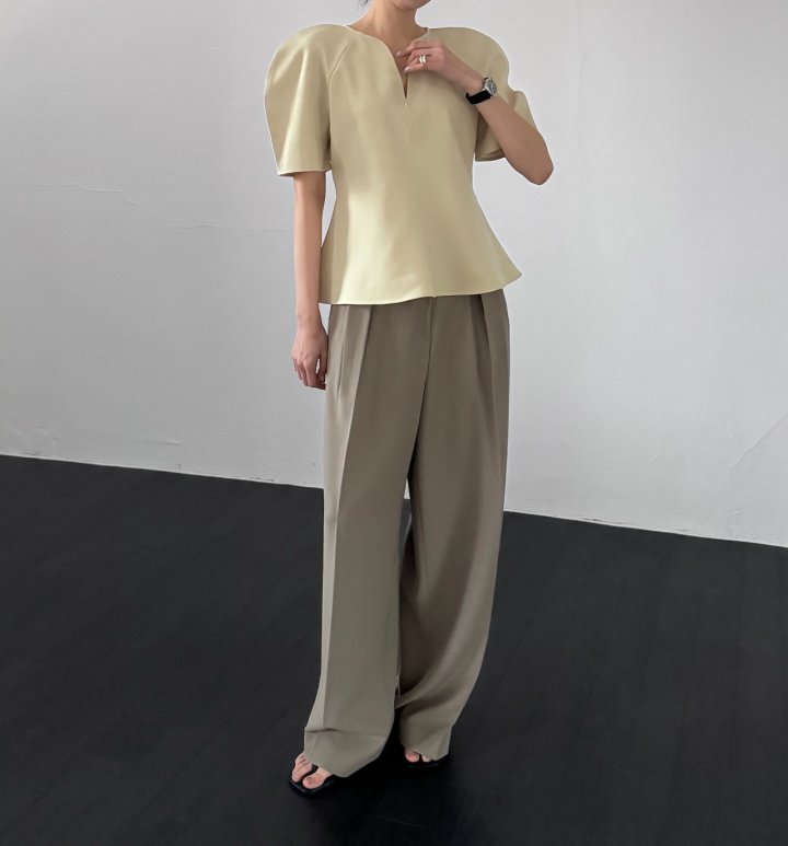 Neroli36 - Korean Women Fashion - #womensfashion - Raglan Balloon Blouse - 12