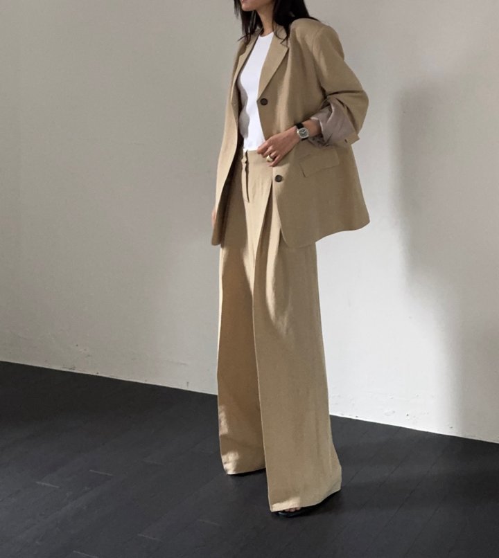 Neroli36 - Korean Women Fashion - #womensfashion - High Linen Jacket - 8
