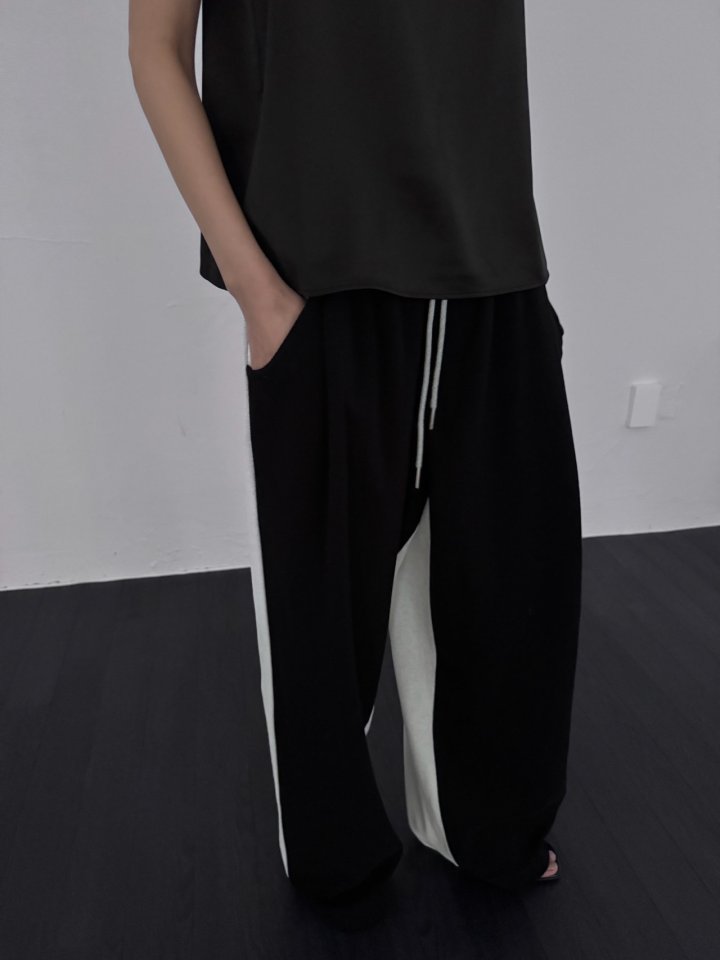 Neroli36 - Korean Women Fashion - #womensfashion - M Contrast Sweat Pants - 8