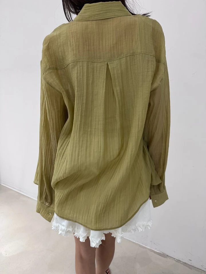 Neroli36 - Korean Women Fashion - #womensfashion - Tencel Pleated Shirt - 12