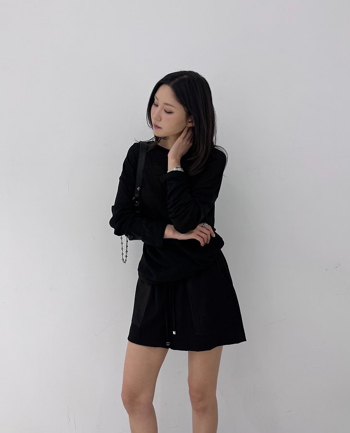Neroli36 - Korean Women Fashion - #womensfashion - M Back Point Knit Top - 9