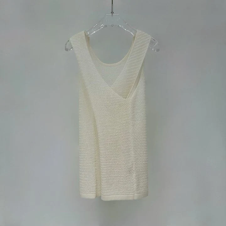 Neroli36 - Korean Women Fashion - #womensfashion - Paper Knit Sleeveless Top - 3