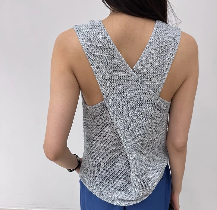 Neroli36 - Korean Women Fashion - #womensfashion - Paper Knit Sleeveless Top - 7