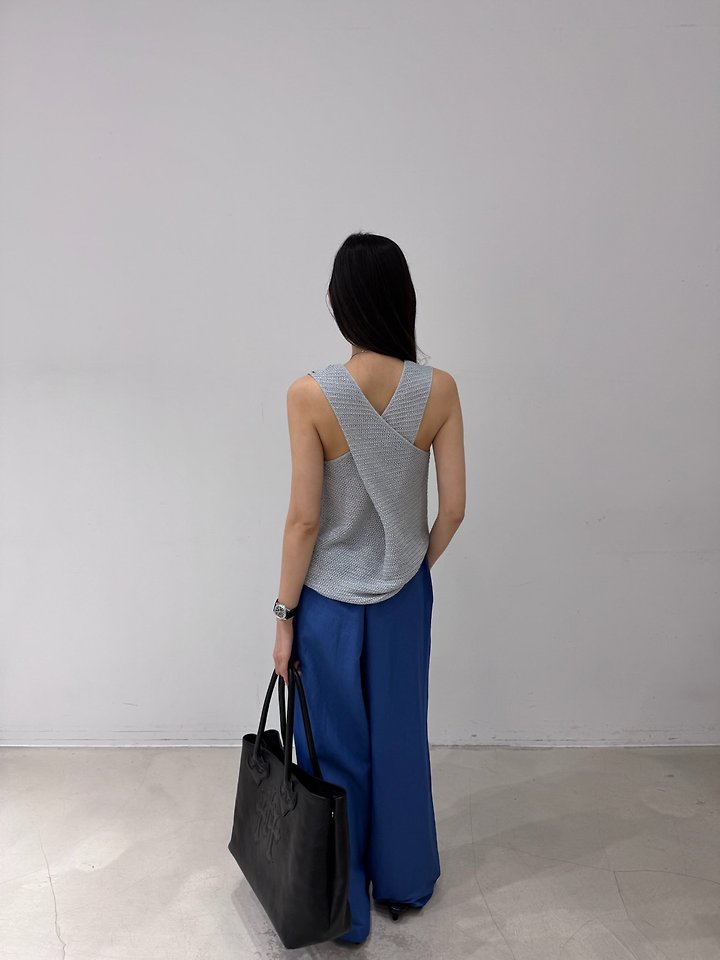 Neroli36 - Korean Women Fashion - #womensfashion - Paper Knit Sleeveless Top - 9
