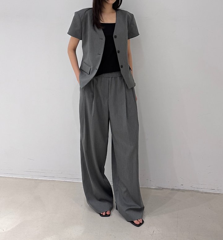 Neroli36 - Korean Women Fashion - #womensfashion - Stripe Line Jacket - 7