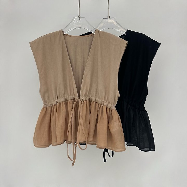 Neroli36 - Korean Women Fashion - #womensfashion - Nut Linen Blouse