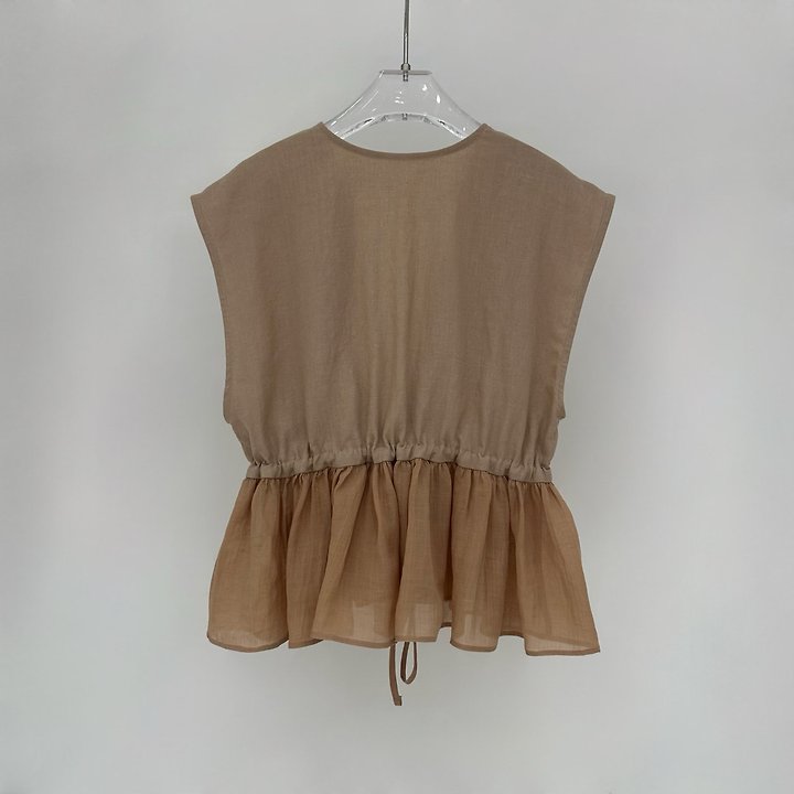 Neroli36 - Korean Women Fashion - #womensfashion - Nut Linen Blouse - 3